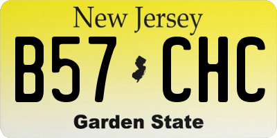 NJ license plate B57CHC