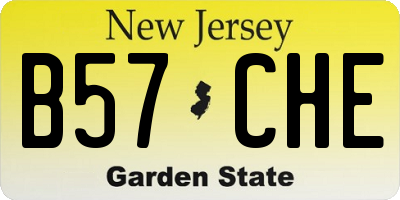 NJ license plate B57CHE