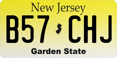 NJ license plate B57CHJ