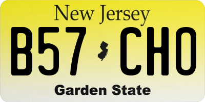 NJ license plate B57CHO