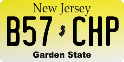 NJ license plate B57CHP