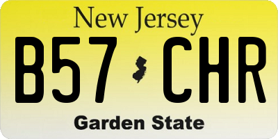 NJ license plate B57CHR