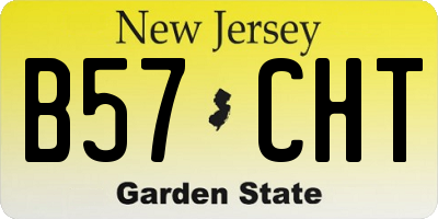NJ license plate B57CHT