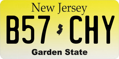 NJ license plate B57CHY