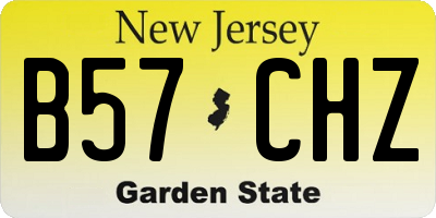 NJ license plate B57CHZ