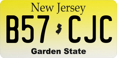 NJ license plate B57CJC