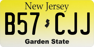 NJ license plate B57CJJ