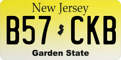 NJ license plate B57CKB