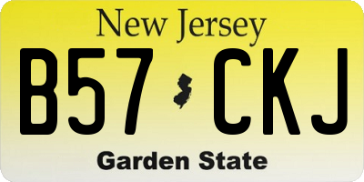 NJ license plate B57CKJ