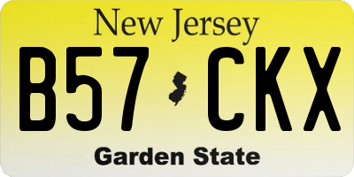 NJ license plate B57CKX