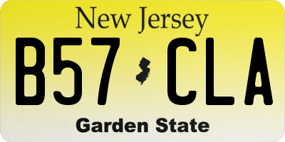 NJ license plate B57CLA