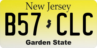NJ license plate B57CLC