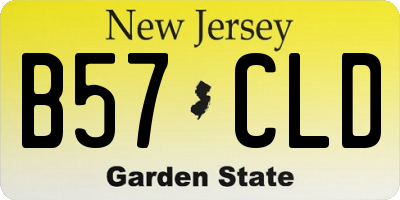 NJ license plate B57CLD