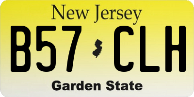 NJ license plate B57CLH