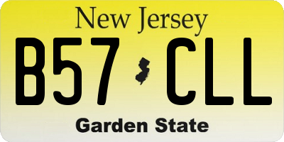 NJ license plate B57CLL