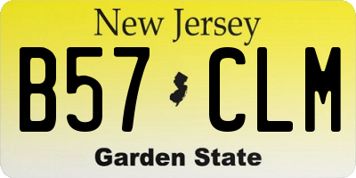 NJ license plate B57CLM