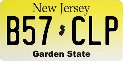 NJ license plate B57CLP