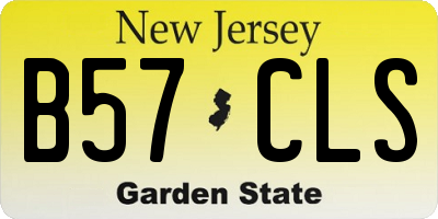 NJ license plate B57CLS