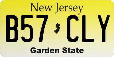 NJ license plate B57CLY