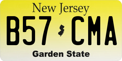 NJ license plate B57CMA