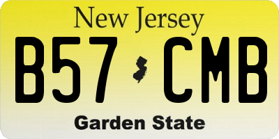 NJ license plate B57CMB