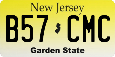 NJ license plate B57CMC