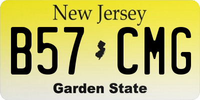 NJ license plate B57CMG