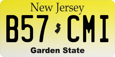 NJ license plate B57CMI