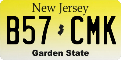 NJ license plate B57CMK