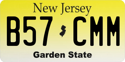 NJ license plate B57CMM