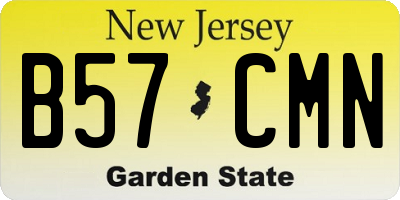 NJ license plate B57CMN