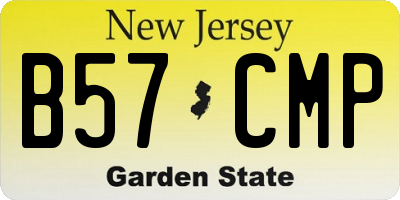 NJ license plate B57CMP