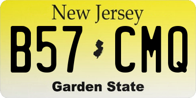 NJ license plate B57CMQ