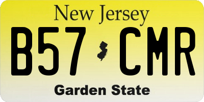 NJ license plate B57CMR