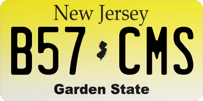 NJ license plate B57CMS