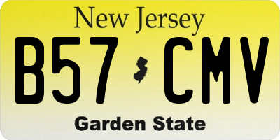 NJ license plate B57CMV
