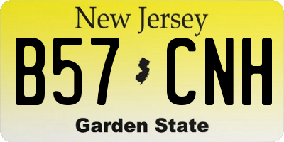 NJ license plate B57CNH