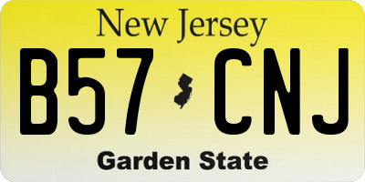 NJ license plate B57CNJ