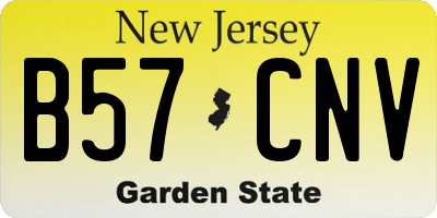 NJ license plate B57CNV