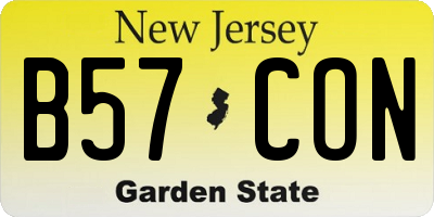 NJ license plate B57CON