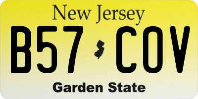 NJ license plate B57COV