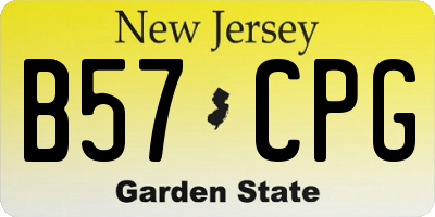NJ license plate B57CPG