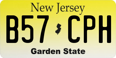 NJ license plate B57CPH
