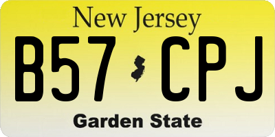 NJ license plate B57CPJ