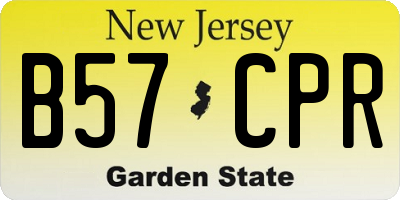 NJ license plate B57CPR