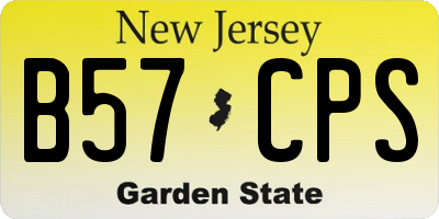 NJ license plate B57CPS