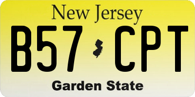 NJ license plate B57CPT