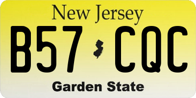 NJ license plate B57CQC