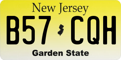 NJ license plate B57CQH