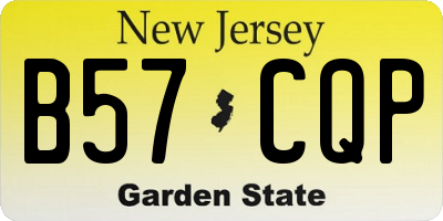 NJ license plate B57CQP